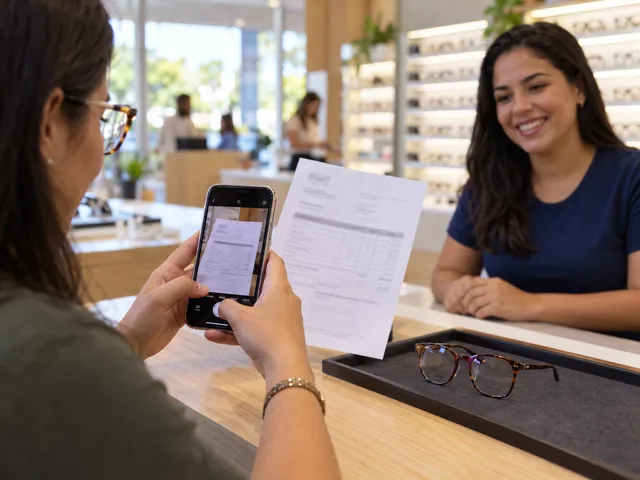 Cliente fotografando com o celular o orçamento de outra ótica
